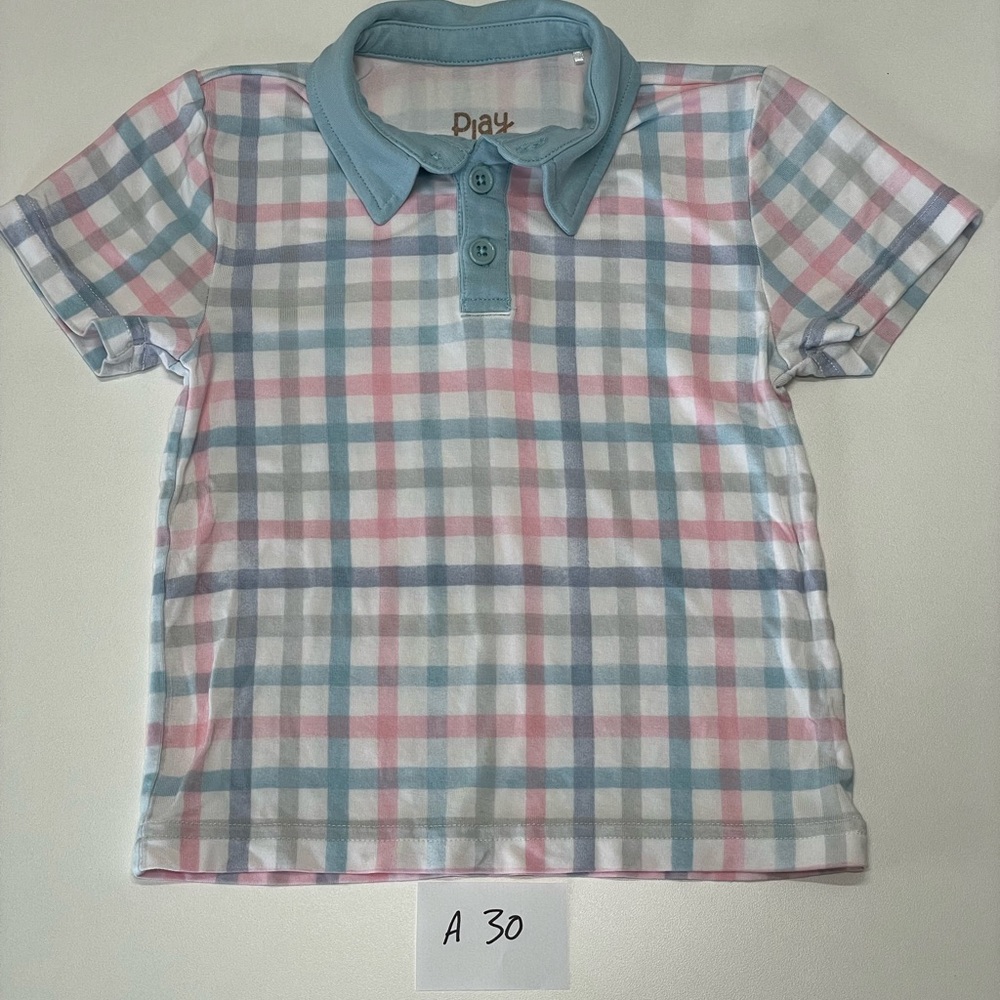 Little Sleepies playful plaid polo